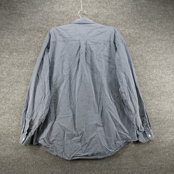 Abercrombie & Fitch Men's Button-Down Shirt Blue White Large Long Sleeve Check - Picture 6 of 12